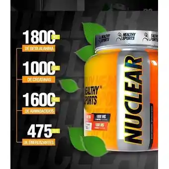 Nuclear De Healthy Sports 15 Servicios 180 Grs Sabor Red Fruit