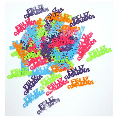 Confeti De Mesa Feliz Cumpleaños Colores Surtidos