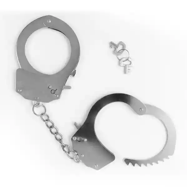 Esposas Plateadas Kratos Camtoyz En Acero Bdsm Sado