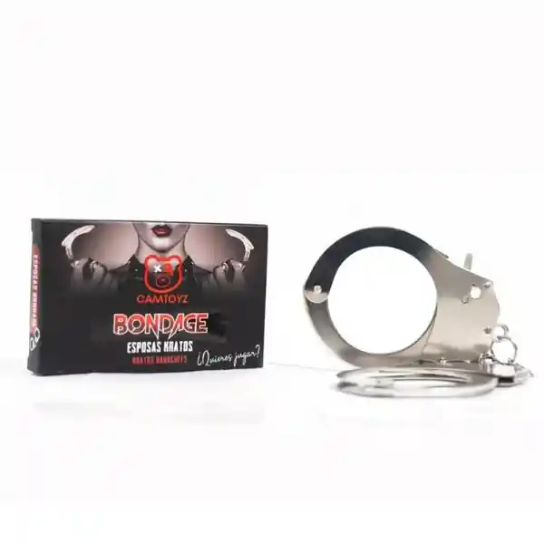 Esposas Plateadas Kratos Camtoyz En Acero Bdsm Sado
