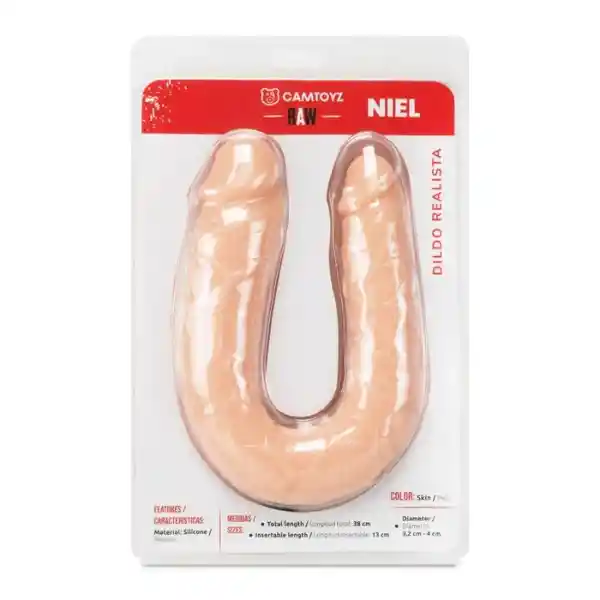 Dildo Doble Niel 35.5 Cm Piel Raw Camtoyz