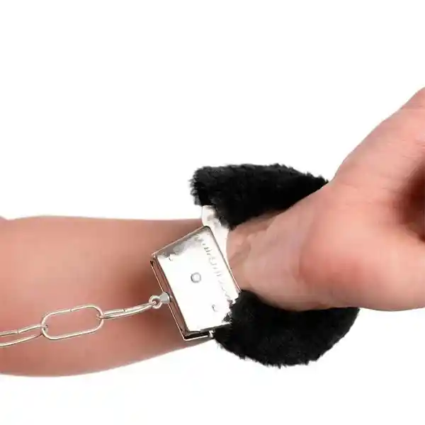 Esposas Lois Metálicas Con Peluche Negro Camtoyz