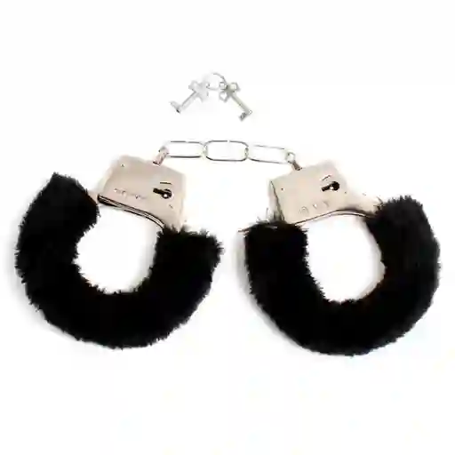 Esposas Lois Metálicas Con Peluche Negro Camtoyz