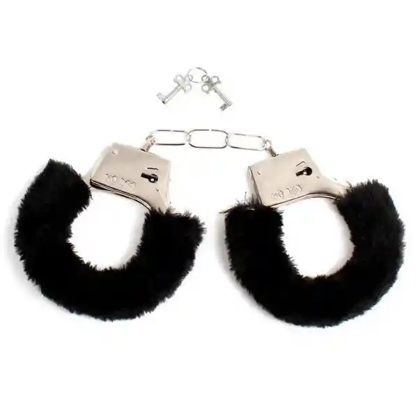 Esposas Lois Metálicas Con Peluche Negro Camtoyz