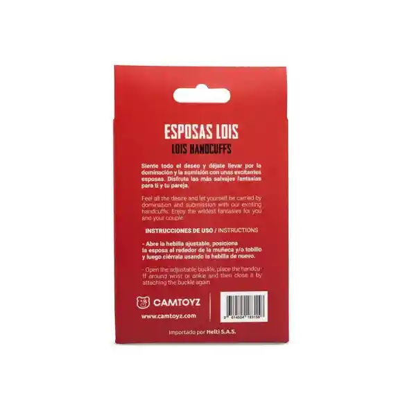Esposas Lois Metálicas Con Peluche Negro Camtoyz