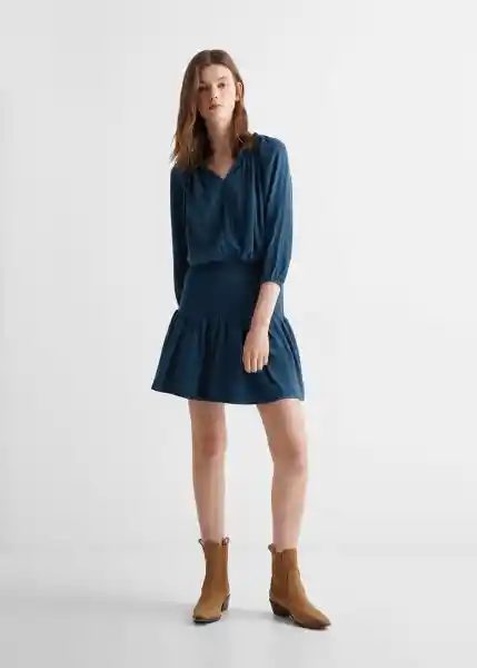 Vestido Ocean Navy Talla 18 Niñas Mango