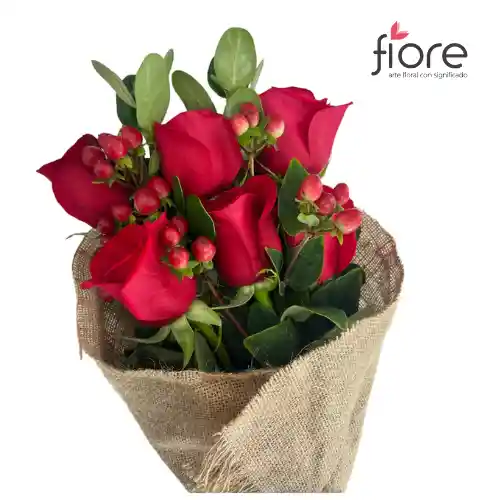 Selva Bouquet De Rosas En Yute