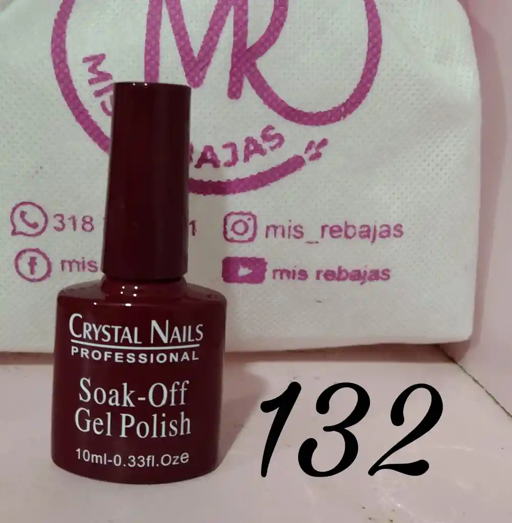 Esmalte Semipermanente Crystal Nails #132