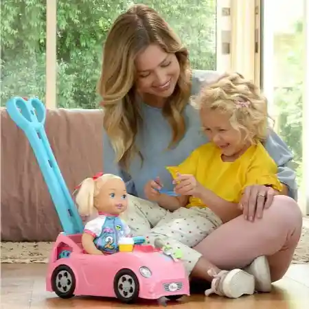 Muñeca Little Mommy Paseo Con Burbujas: Burbujas, Música Y Diversión En Un Carrito De Ensueño