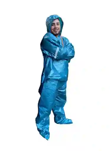 Impermeable Moto Bicicleta Talla: Xl Plástico Calibre 2 - Azul