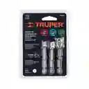 Juego De 3 Adaptadores Para Copas De 1/4", 3/8" Y 1/2" Truper