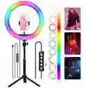Aro De Luz Rgb Led Flash 33 Cm Fotografía Selfie + Trípode