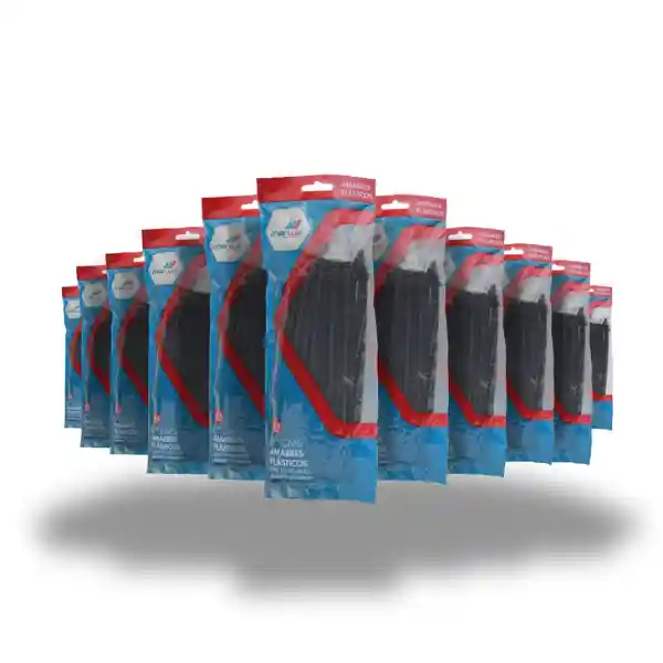 Amarre Plástico De 20 Cm Negro 100% Nylon Marwa X 100 Unidades