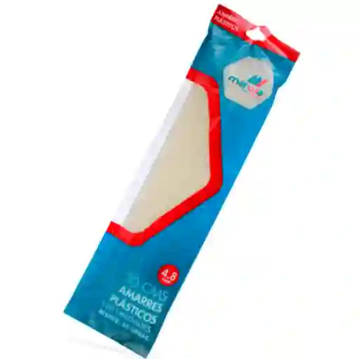 Amarre Plástico De 30 Cm Blanco 100% Nylon Marwa X 100 Unidades