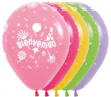 R-12 Bombas Globos Fiesta Sempertex Infinity Bienvenida Fashion Colores Surtidos X12 Globos