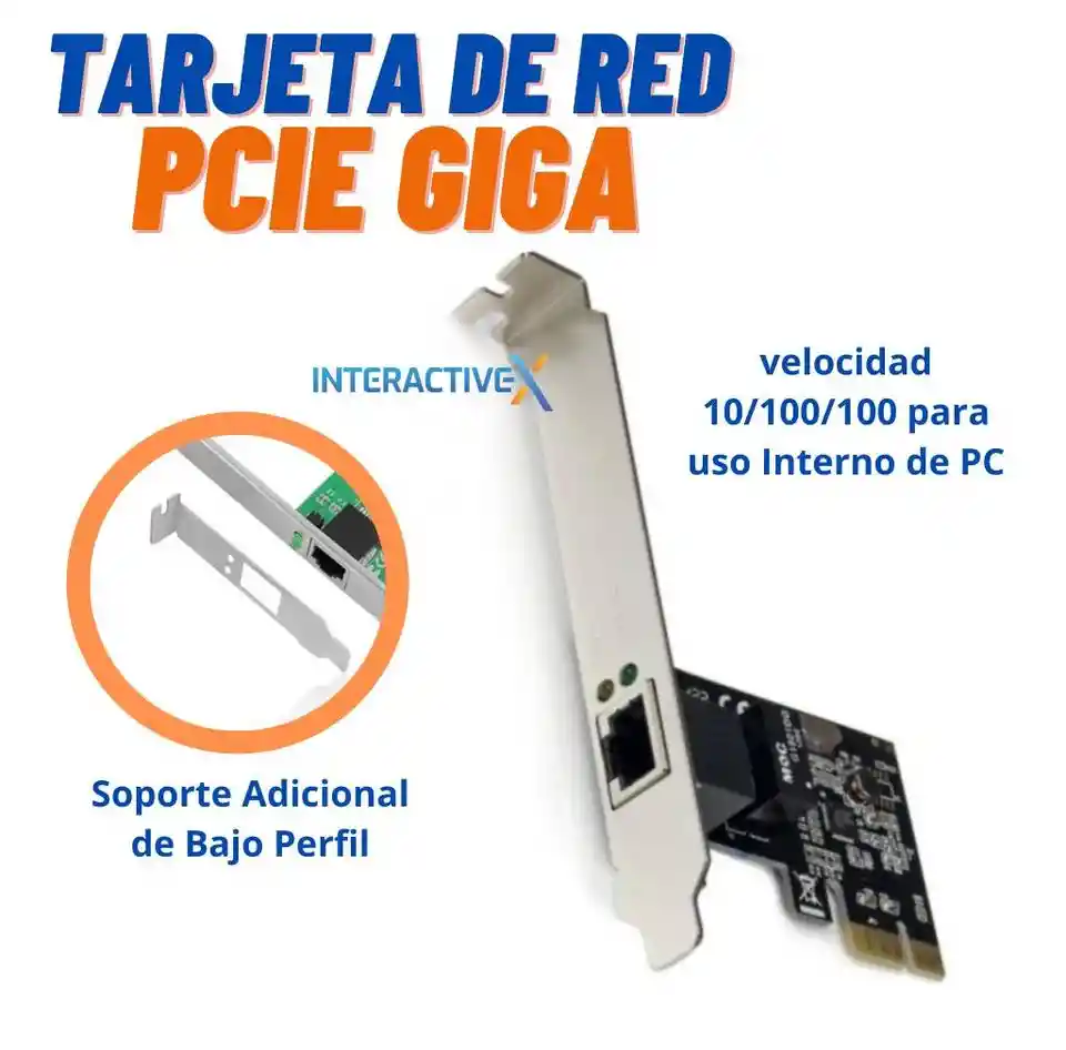 Tarjeta De Red Pcie Giga 10/100/1000/ Tarjeta Pci-express Giga / Tarjeta Internet Rj45
