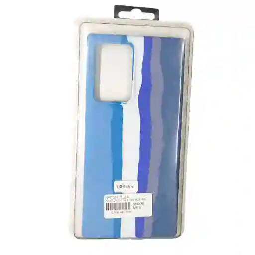 Forro Silicone Case Arcoiris Samsung Note 20 Ultra Azul