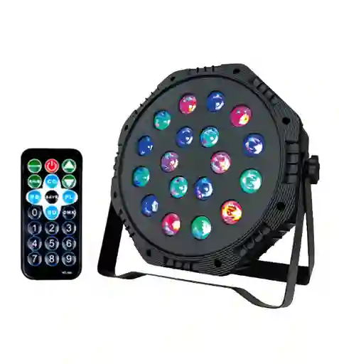 Luces Fiesta Cañon De Leds Rgb Audioritmico Dmx Automatico Multicolo 18x1