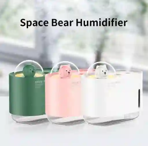   HUMIDIFICADOR  Pequeno Para Habitacion 300Ml Espacio Oso Silencioso 