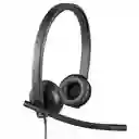 Diadema Logitech Usb Headset Stereo H570e Lync Cisco Skype - Negro