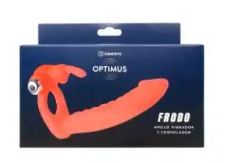 Optimus Anillo Vibrador Y Consolador Frodo Rojo