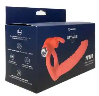 Optimus Anillo Vibrador Y Consolador Frodo Rojo