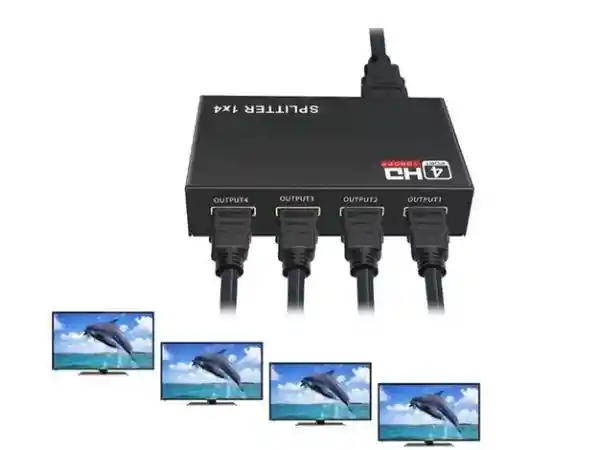 Multiplicador Splitter Hdmi 1 Entrada X 4 Salidas 1080p 1x4