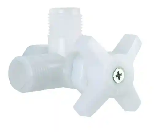 Valvula Regulacion Doble De 1/2" Plastica Para Lavamanos, Lavaplatos, Sanitario 96762333