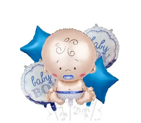 Bouquet Globo "es Niño/niña" Varios Motivos X 5pcs