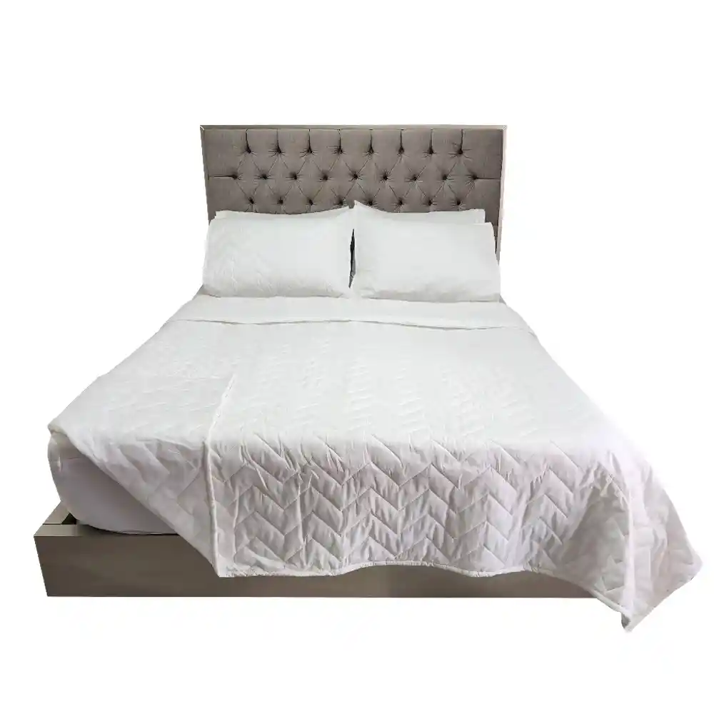 Edredón Unifaz Cama Doble 140x190cm Blanco Hogareto