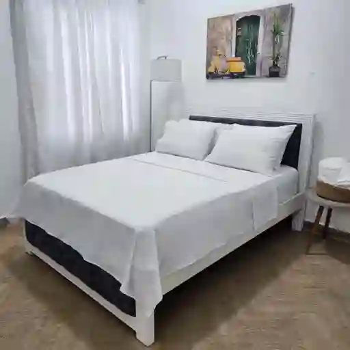 Juego De Sábanas Cama Extradoble Polialgodón Hogareto 1001