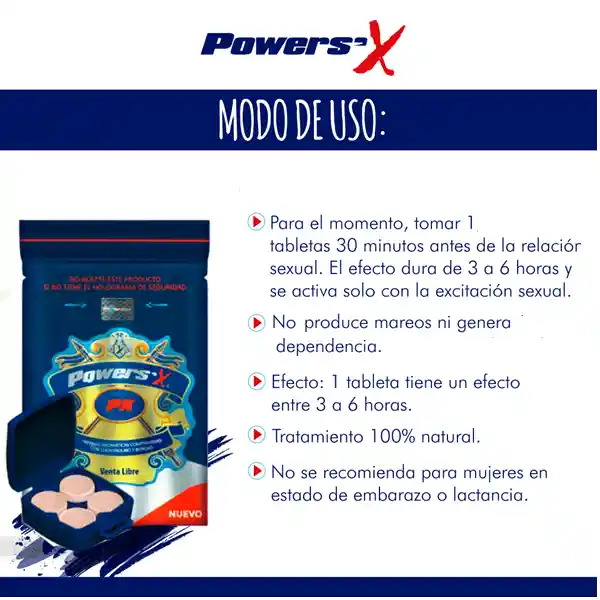 Pastillas Potenciadoras X4u Power Sex
