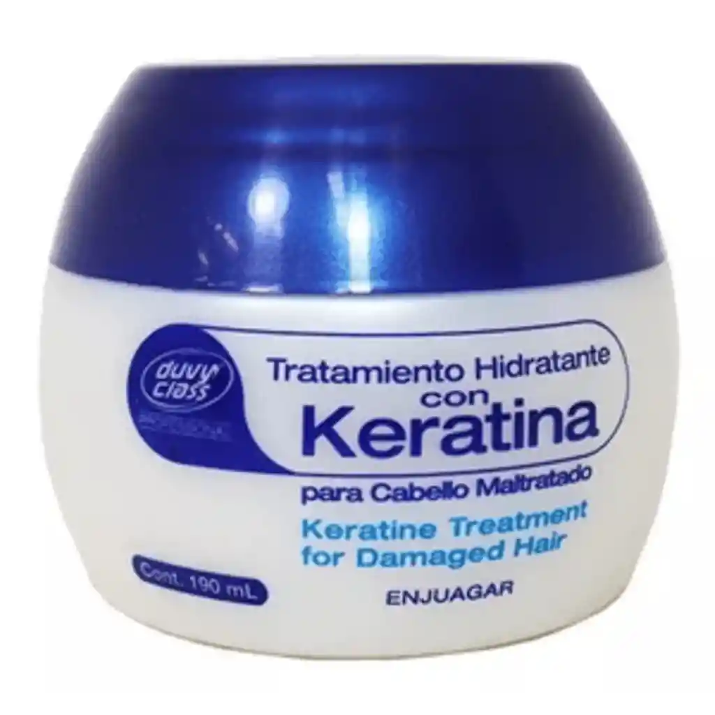  Tratamiento Capilar Hidratante DUVY CLASS Con Keratina 190 Ml 