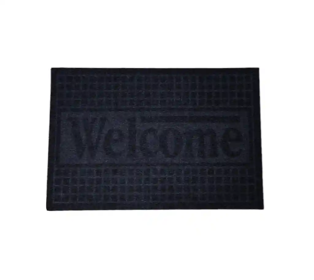 Tapete De Entrada Welcome Texture 40x60 Cm Negro