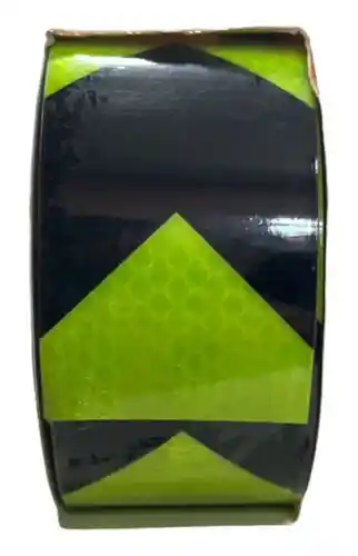 Cinta Reflectiva Verde/negra 2'' X 5mts