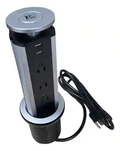 Multitoma Regleta Retráctil Para Empotrar 110v Puertos Usb