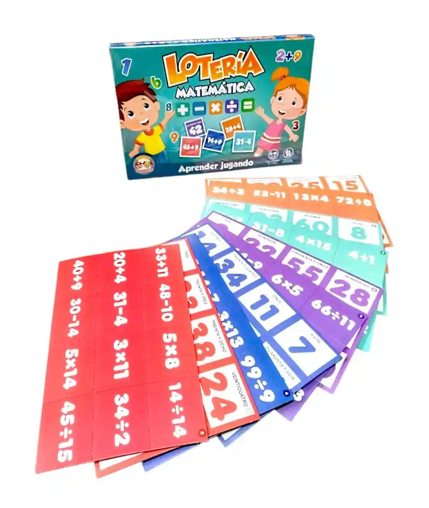 Juego Lotería Matemáticas Operaciones Básicas Números Suma