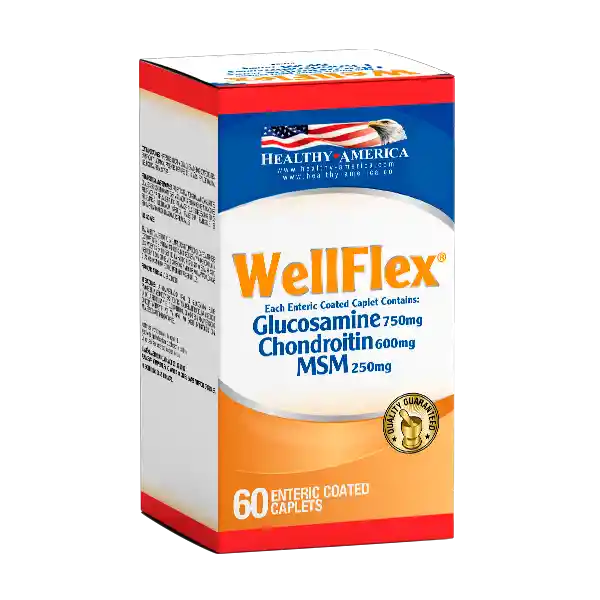 Wellflex™ (gluco 750mg, Chon 600mg, Msm 250mg) 60 Enteric Coated Caplets