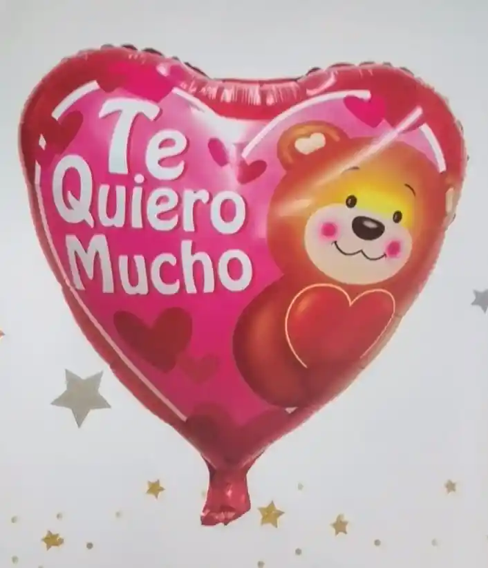 Globo Metalizado Corazón Te Quiero Mucho