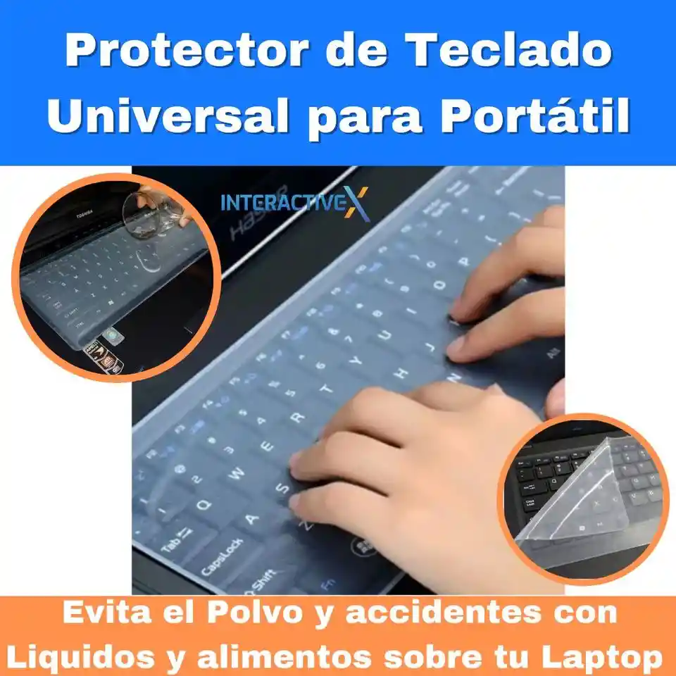 Protector De Teclado Para Portatil 15" / Protector De Teclados Universal 15"/ Forro Para Teclado
