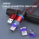 Cable Usb Magnético 3 En 1 Protección En Malla 1 Metro Original