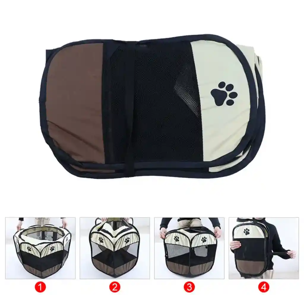 Corral P/mascotas Perros Gatos Plegable Portatil Impermeable