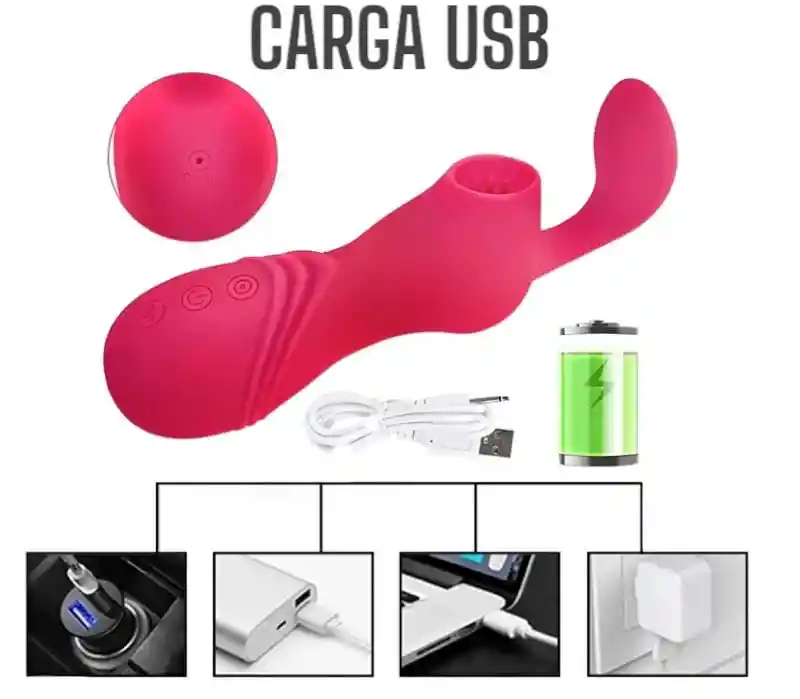 Succionador De Clítoris Vibrador Doble Estimulación Punto G Y Anal Con Cerdas