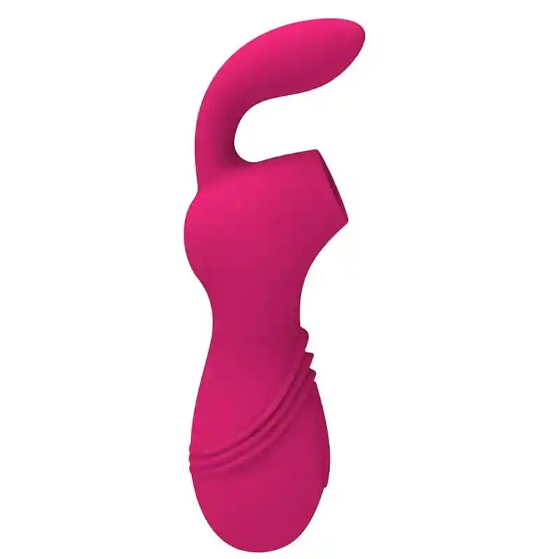 Succionador De Clítoris Vibrador Doble Estimulación Punto G Y Anal Con Cerdas