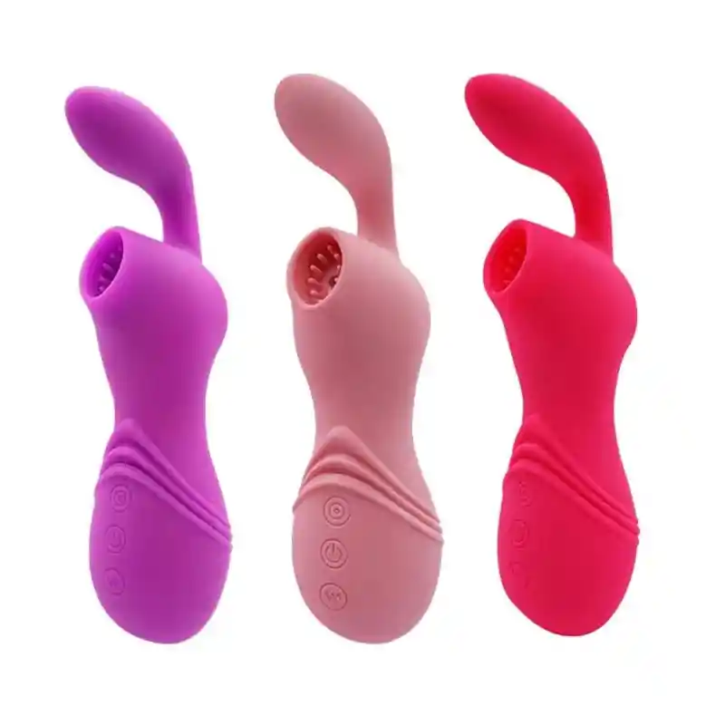 Succionador De Clítoris Vibrador Doble Estimulación Punto G Y Anal Con Cerdas