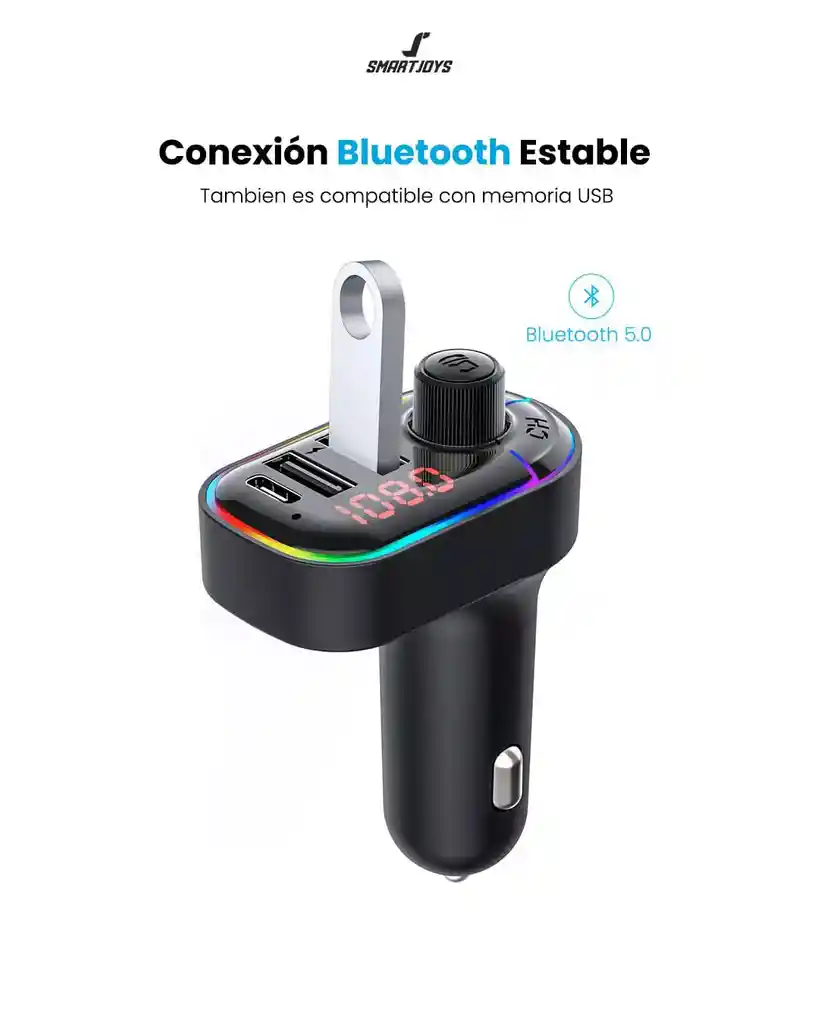 Transmisor Modulador Adaptador Bluetooth Para Carro