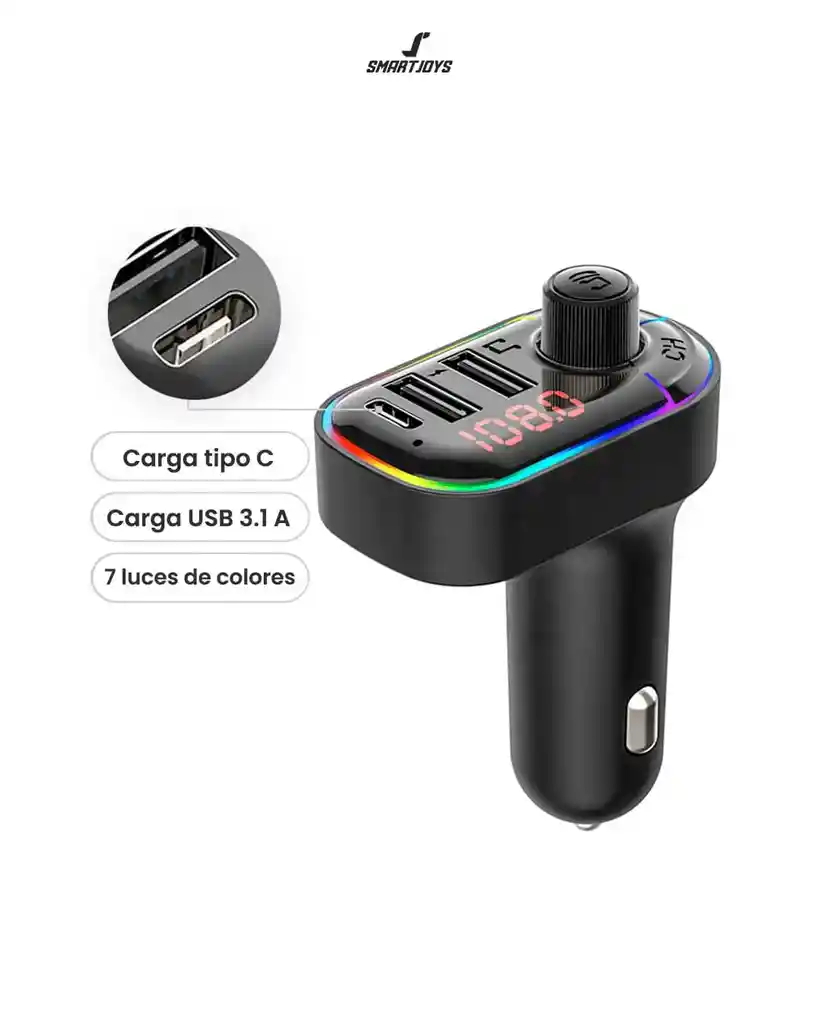 Transmisor Modulador Adaptador Bluetooth Para Carro