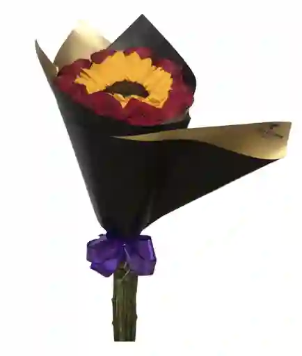 Bouquet De Girasol Y 10 Rosas