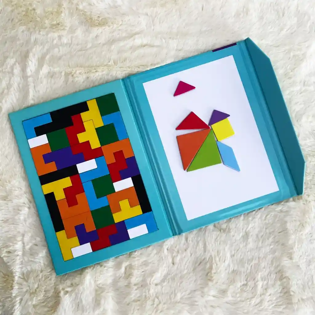 Tetris Y Tangram Magnético 40 Piezas