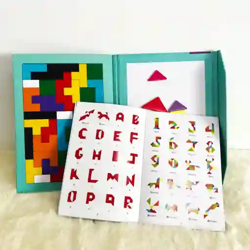 Tetris Y Tangram Magnético 40 Piezas